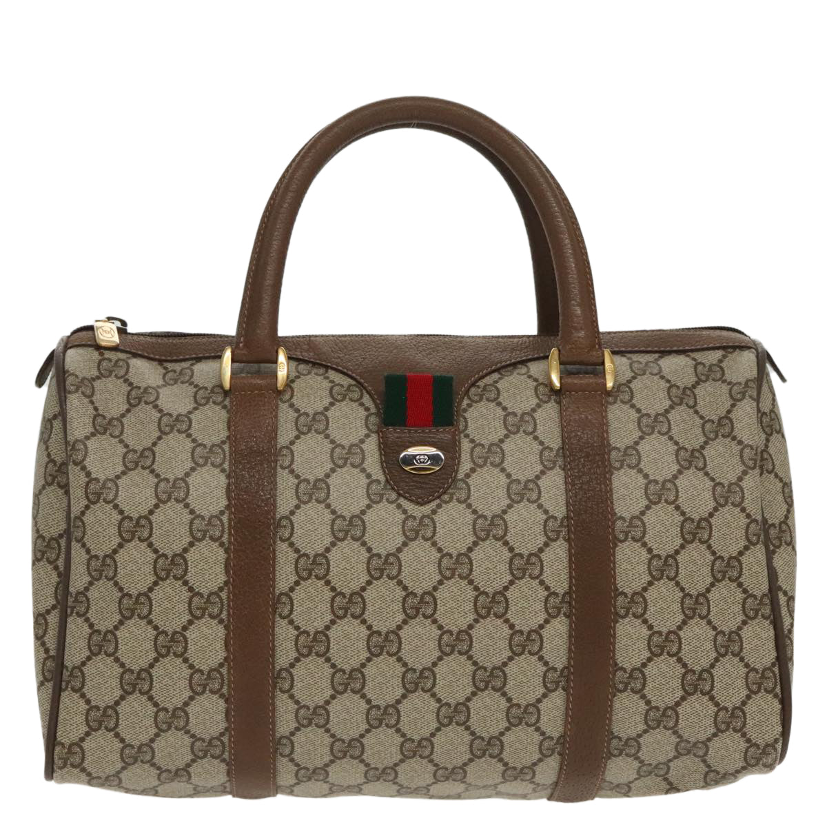 Gucci Boston Beige Canvas Travel Bag ()