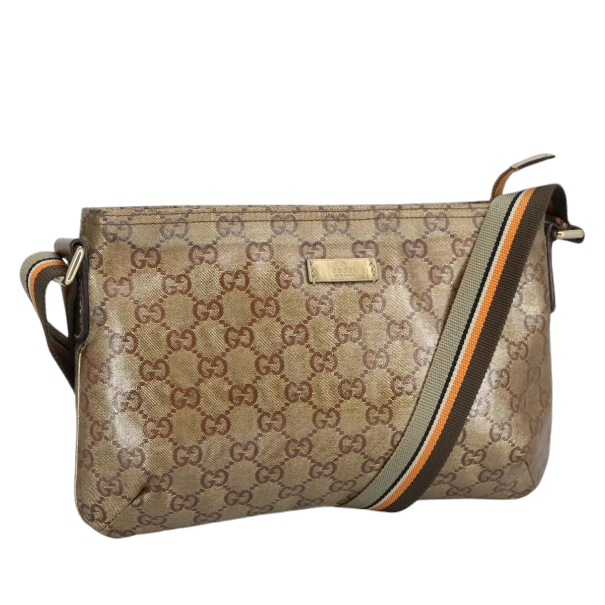 Gucci Brown Canvas Shoulder Bag ()