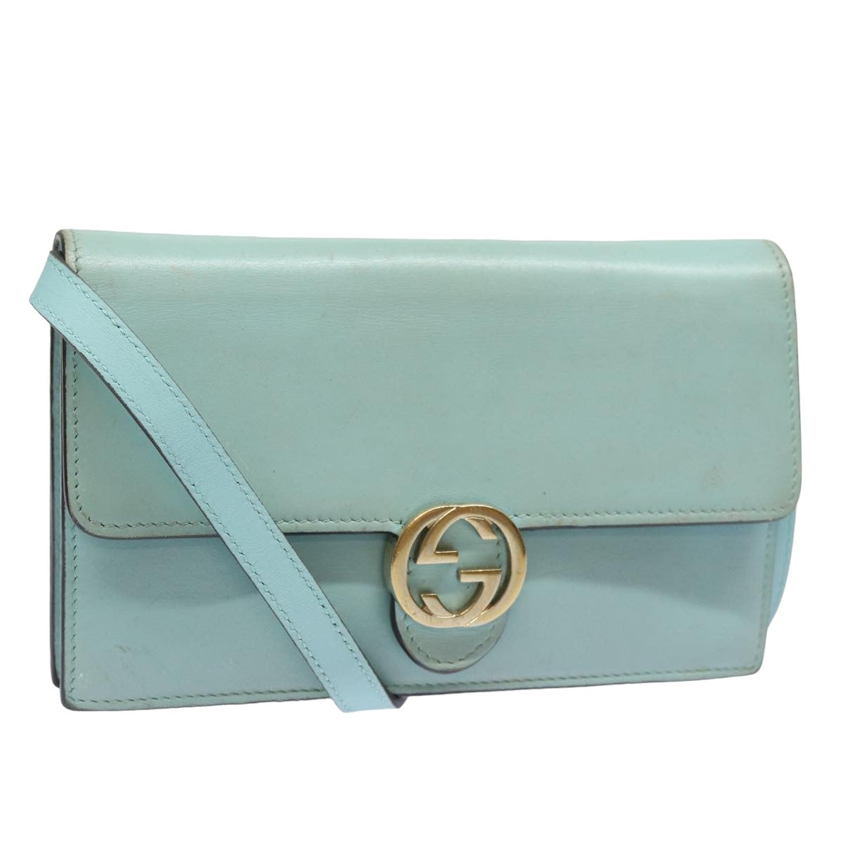 Gucci Blue Leather Wallet  ()