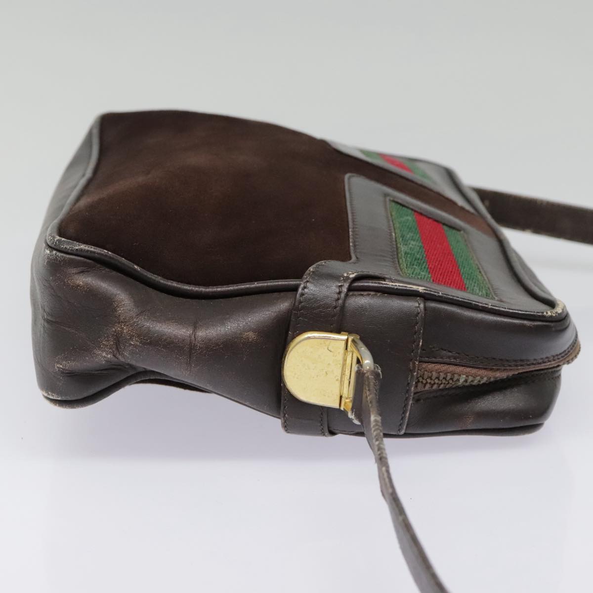 Gucci Sherry Brown Suede Shoulder Bag