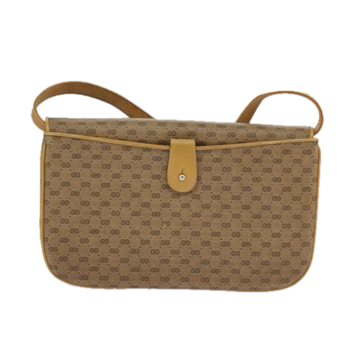 Gucci Micro Small Gg Canvas Beige Canvas Shoulder Bag