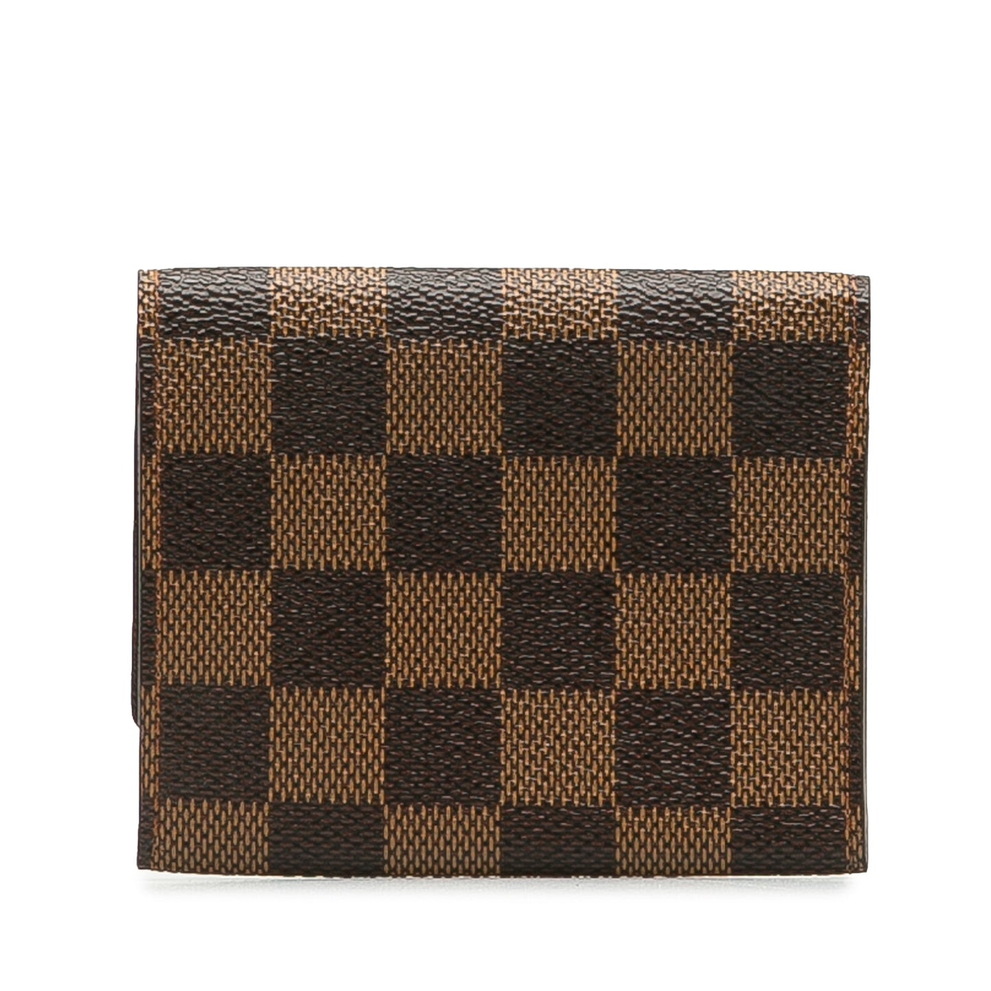 Brown Louis Vuitton Damier Ebene Business Card Holder
