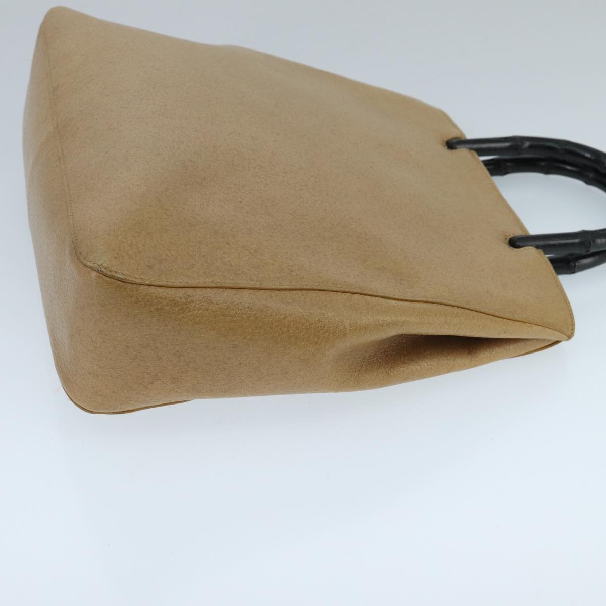 Gucci Bamboo Beige Leather Handbag