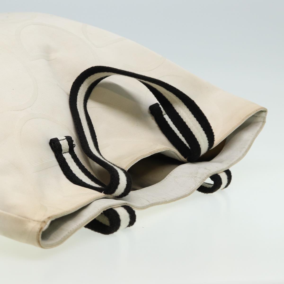 Gucci Cabas White Canvas Tote Bag