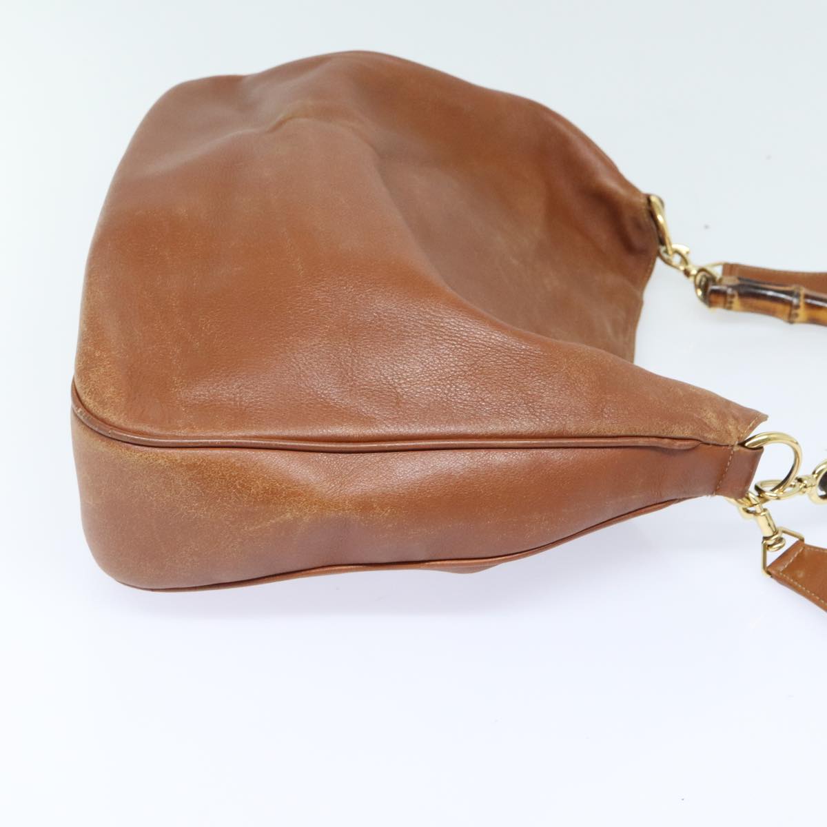 Gucci Bamboo Brown Leather Shoulder Bag