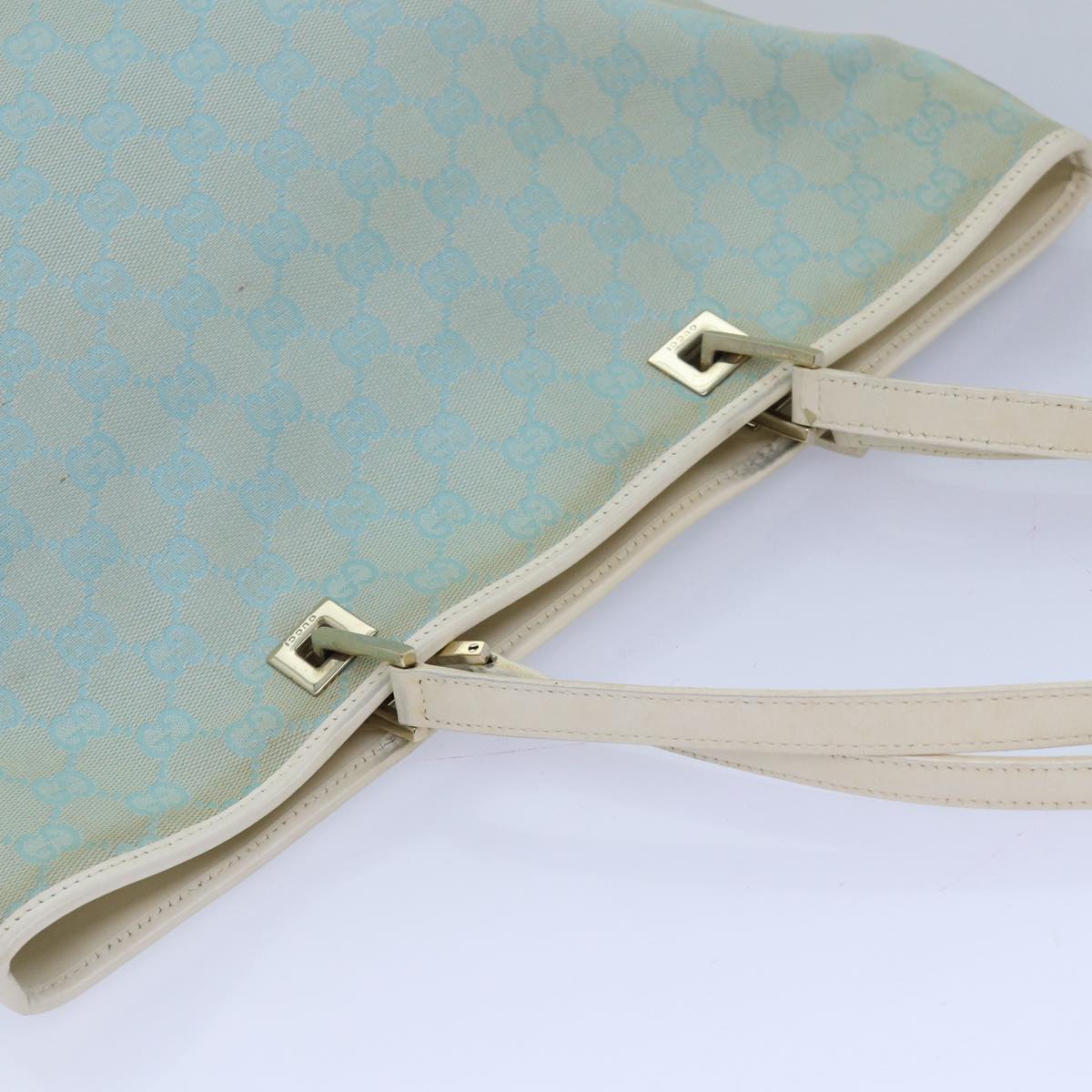 Gucci Gg Canvas Blue Canvas Tote Bag