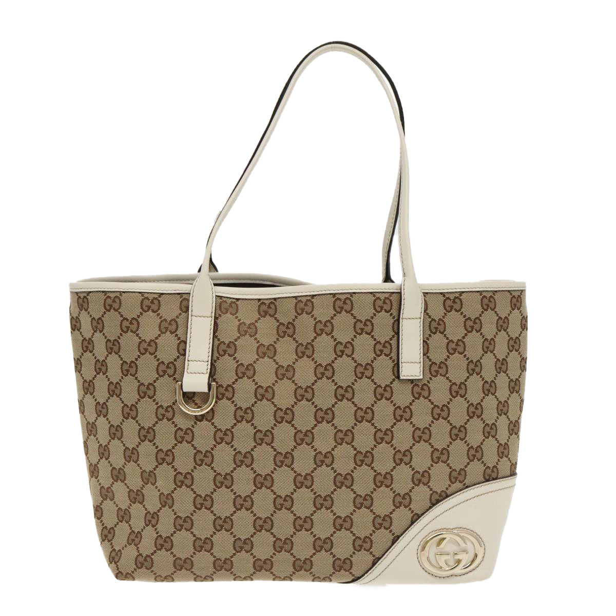 Gucci Britt Beige Canvas Tote Bag ()