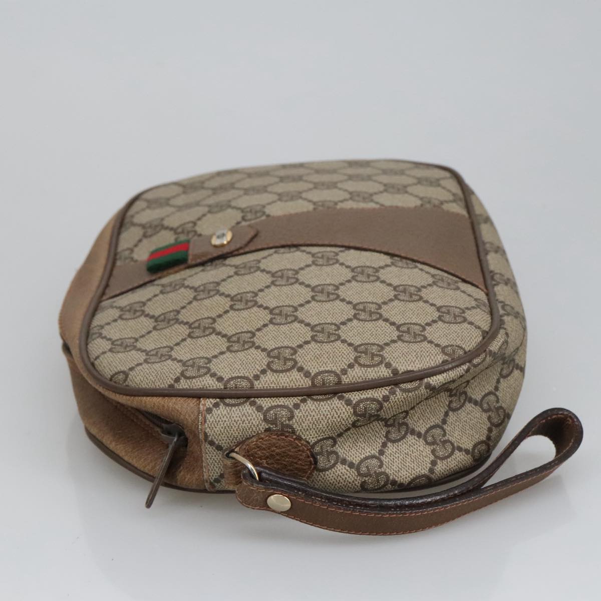Gucci Sherry Beige Canvas Clutch Bag