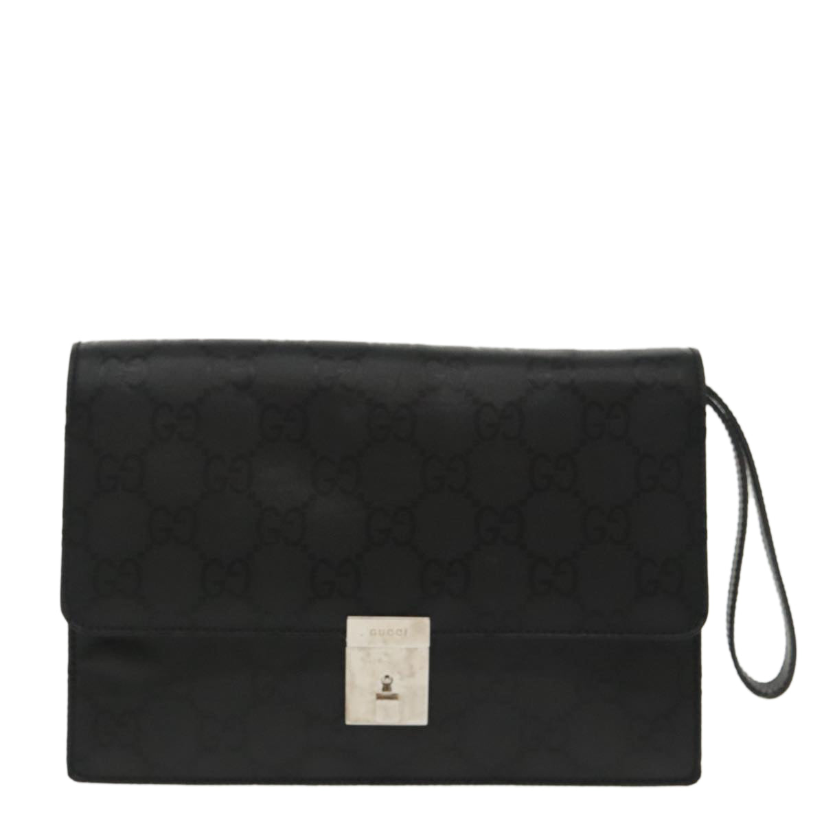 Gucci Black Canvas Clutch Bag ()