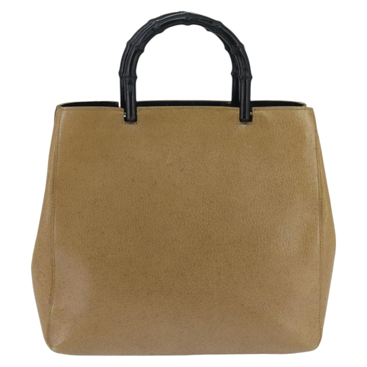 Gucci Bamboo Beige Leather Handbag