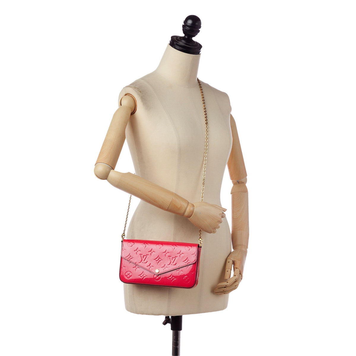 Louis Vuitton Pochette Felicie Pink Monogram Vernis