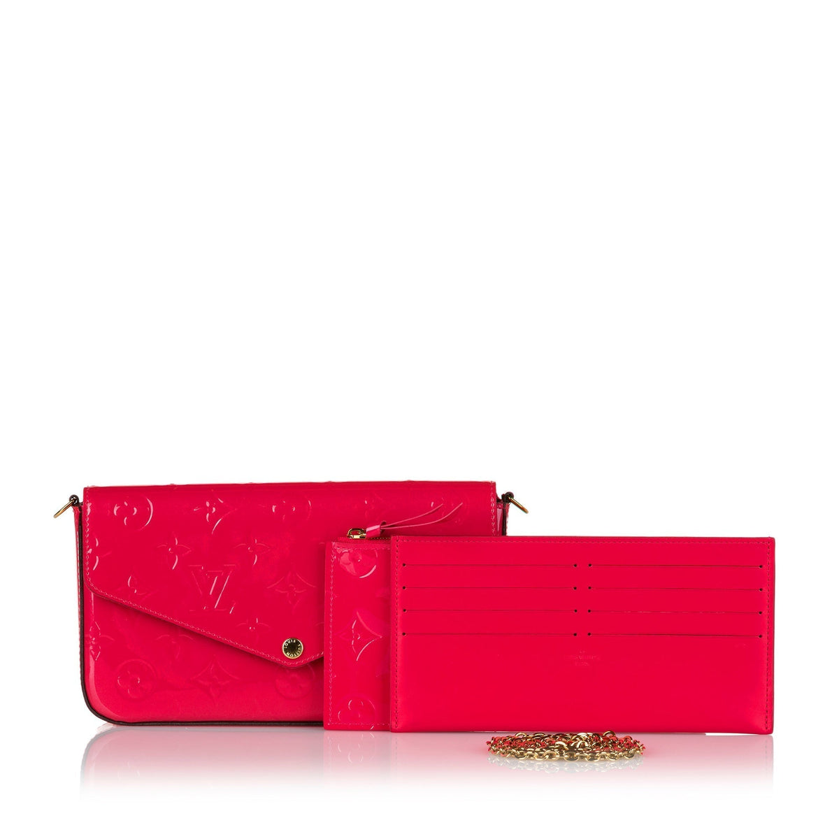 Louis Vuitton Pochette Felicie Pink Monogram Vernis