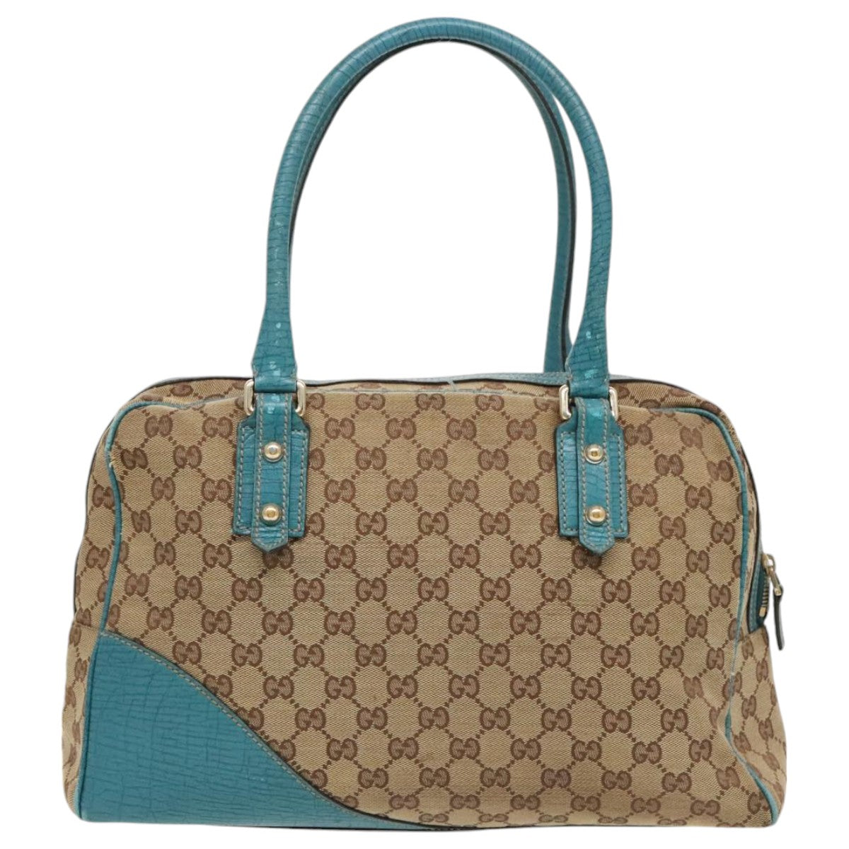 Gucci Horsebit Beige Canvas Tote Bag