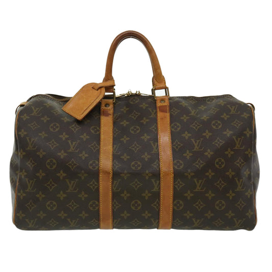 Louis Vuitton Brown Canvas Keepall 45 travel bag