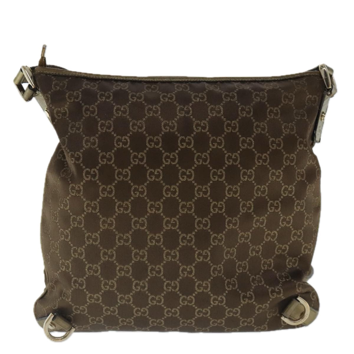 Gucci Abbey Brown Canvas Shoulder Bag