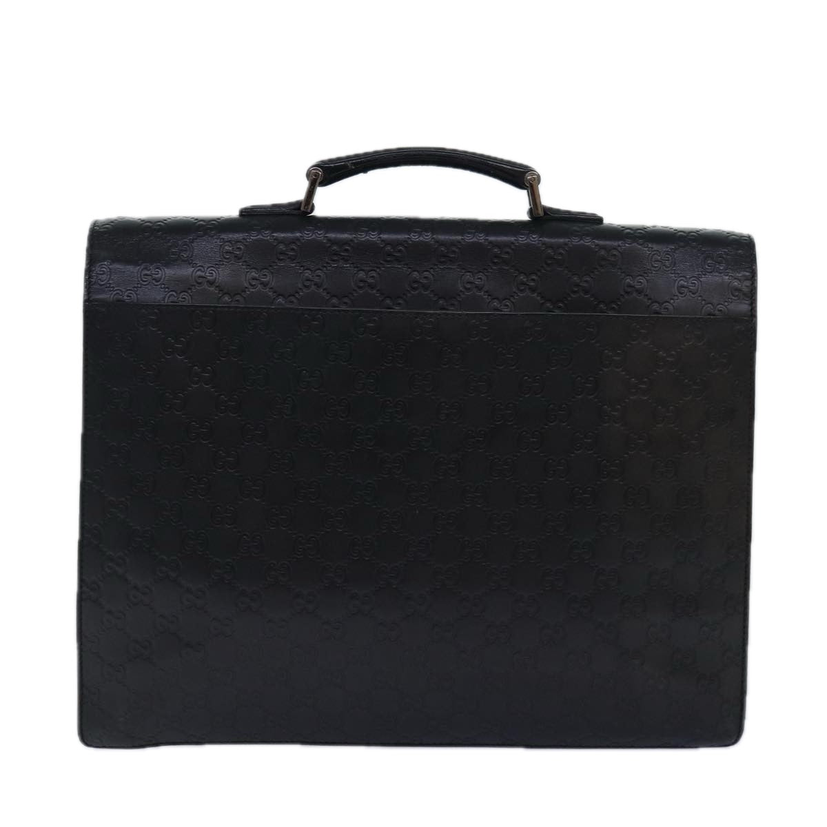 Gucci Gg Supreme Black Leather Handbag