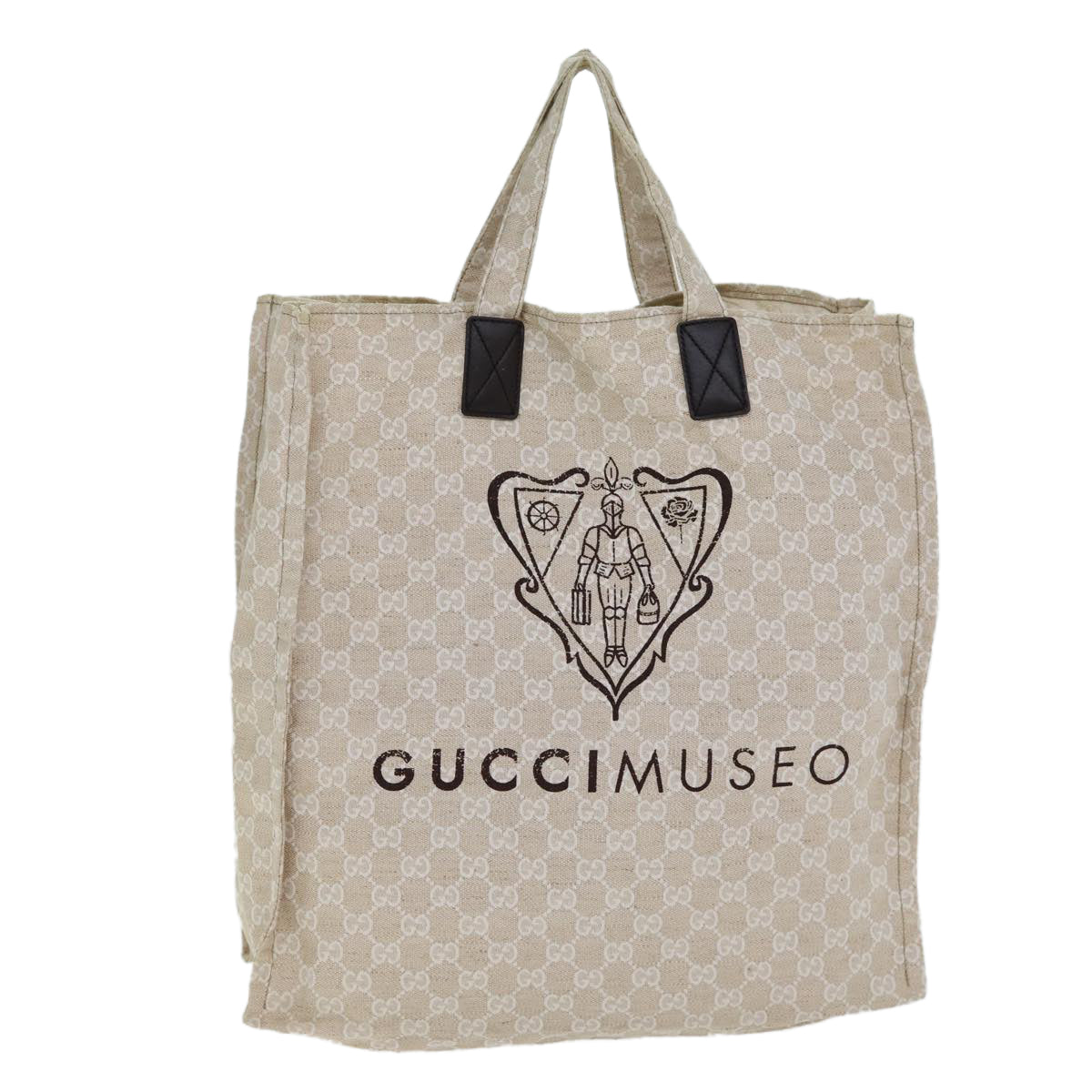 Gucci Cabas Beige Canvas Tote Bag ()