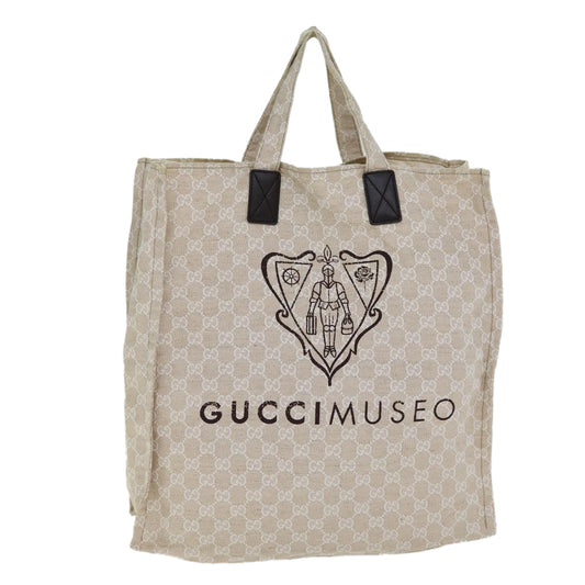 Gucci Cabas Beige Canvas Tote Bag ()