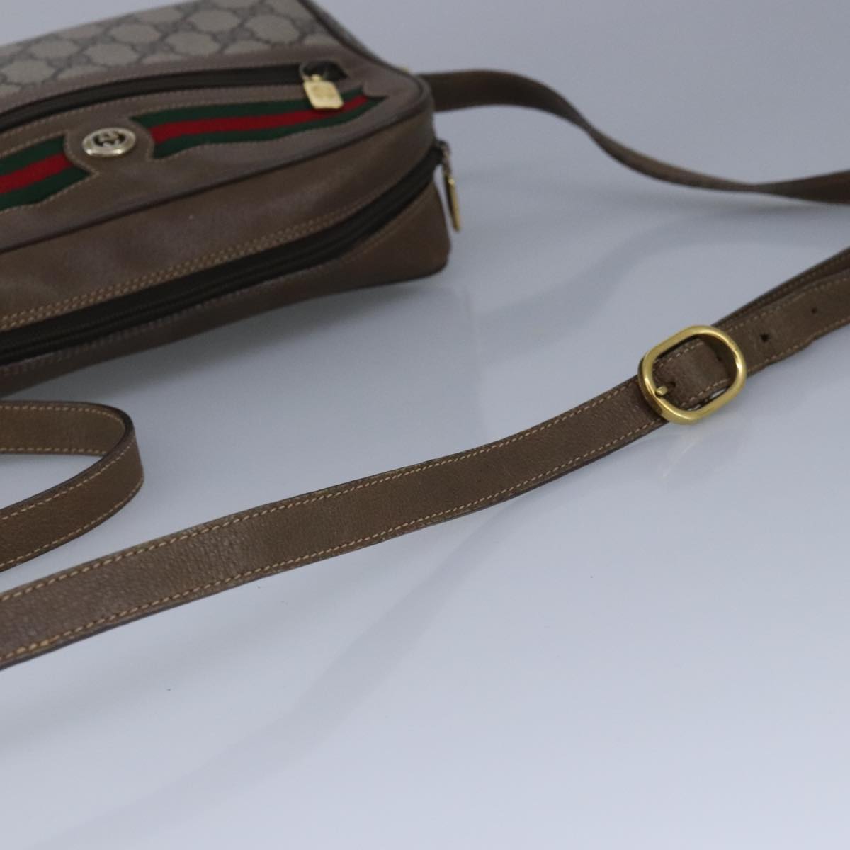 Gucci Ophidia Beige Canvas Shoulder Bag