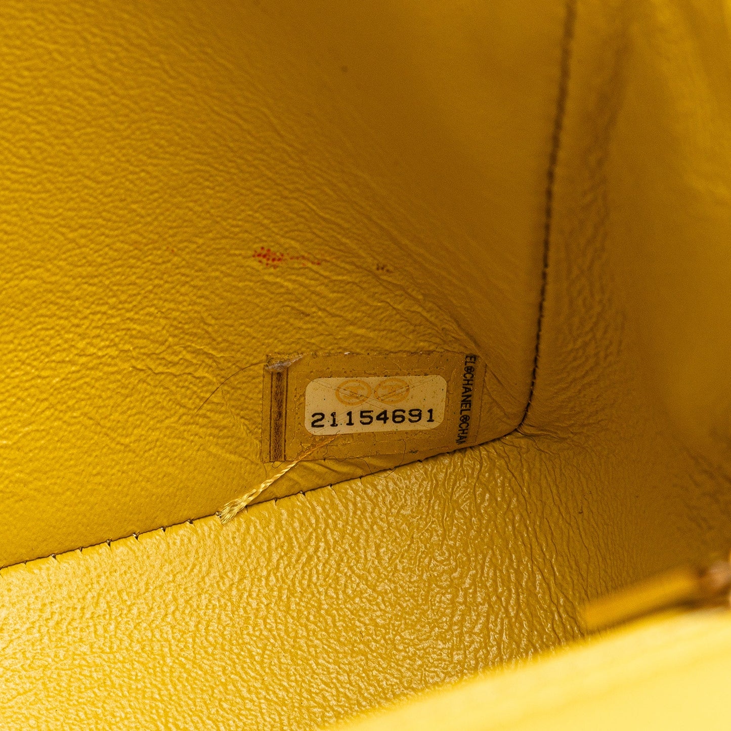 Yellow Chanel Mini Square Classic Chevron Lambskin Single Flap Crossbody Bag