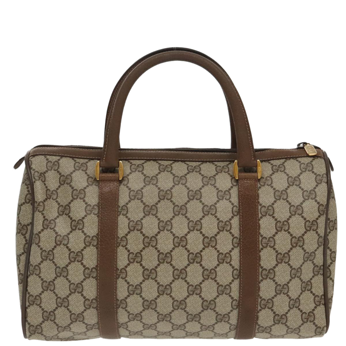 Gucci Boston Beige Canvas Travel Bag