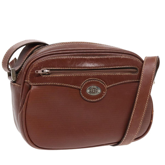Gucci Double G Brown Leather Shoulder Bag ()
