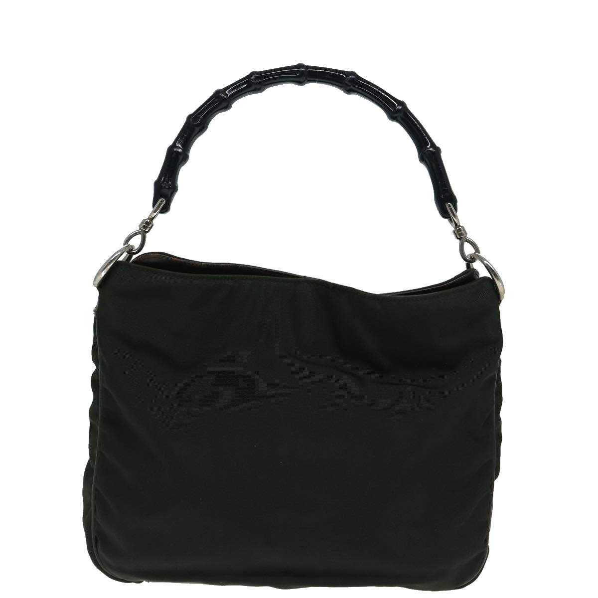 Gucci Bamboo Khaki Synthetic Handbag ()