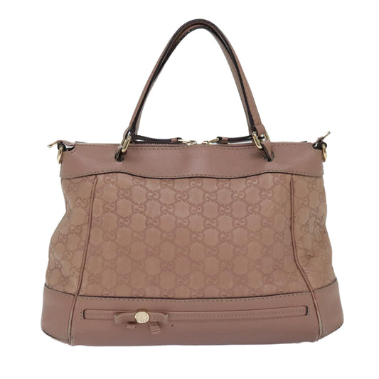 Gucci Guccissima Pink Canvas Handbag ()