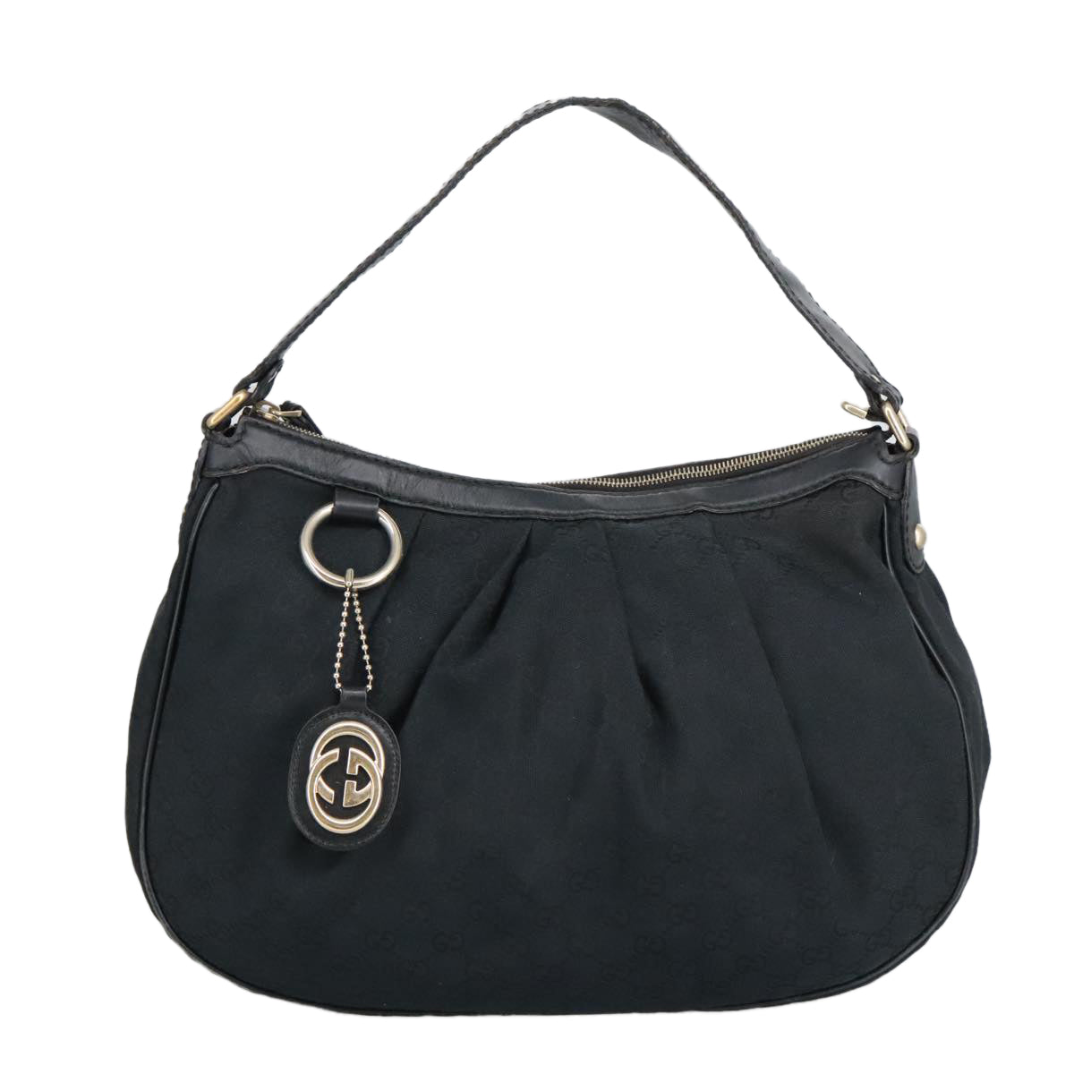 Gucci Sukey Black Canvas Shoulder Bag