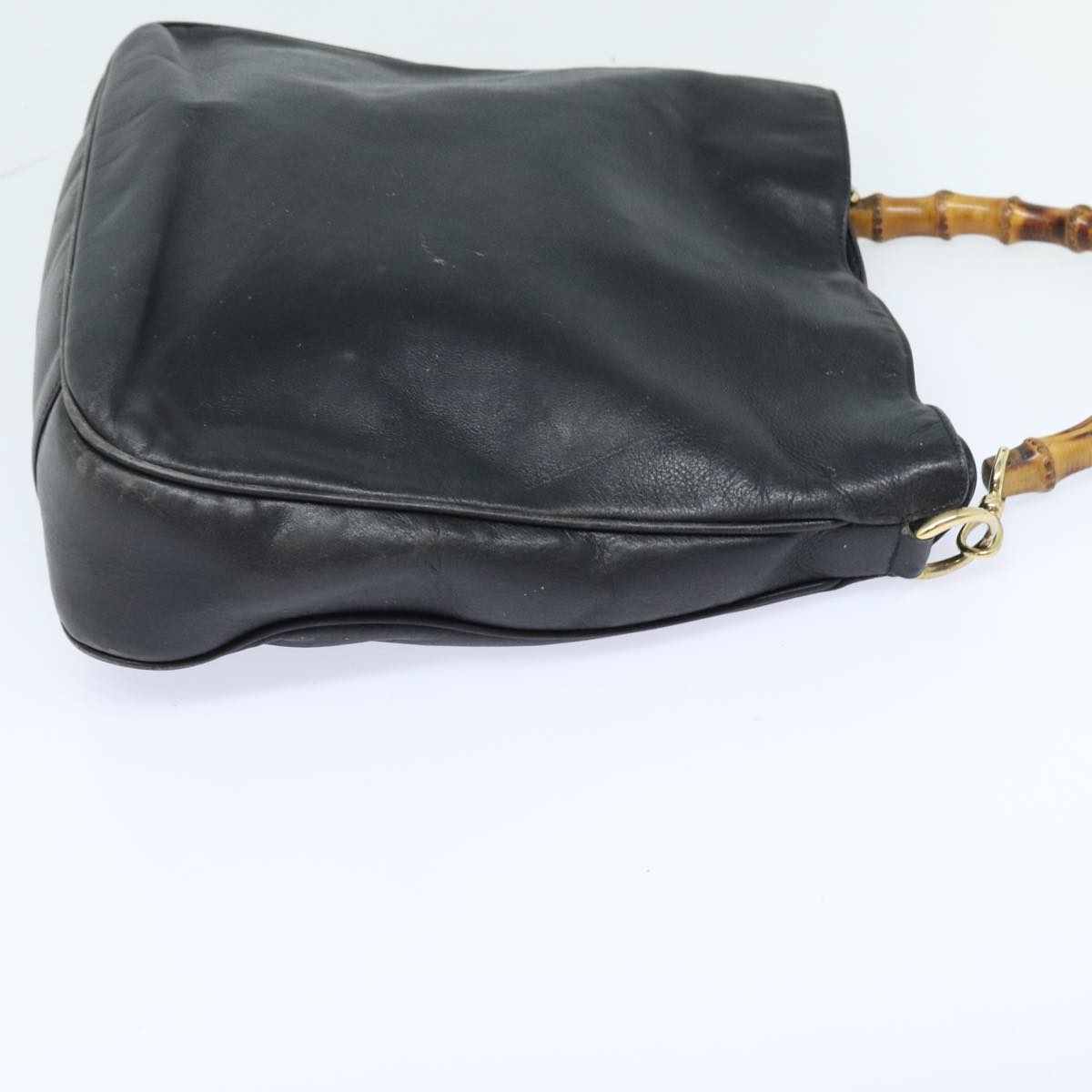 Gucci Bamboo Black Leather Handbag