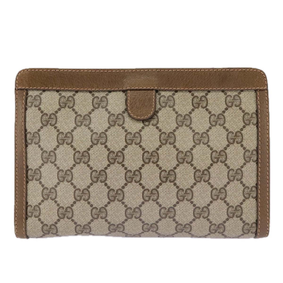 Gucci Ophidia Beige Canvas Clutch Bag