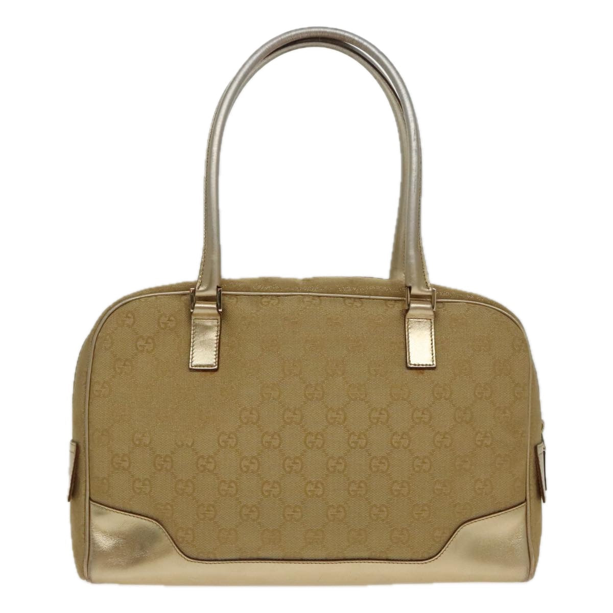 Gucci Gold Canvas Handbag