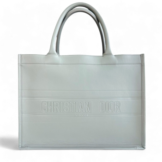 Dior Book Tote - 36CM Medium Smooth Calfskin Grey Gray Top Handle Bag
