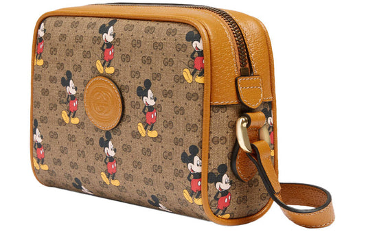 (WMNS) GUCCI x Disney Mickey Prints Single Shoulder Bag Light Brown 602536-HWUBM-8559