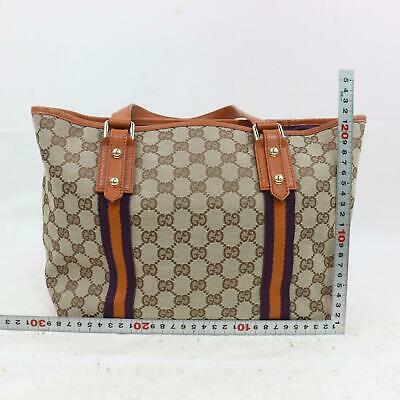 Gucci Tote Bag Brown Canvas (SHC1-15962)