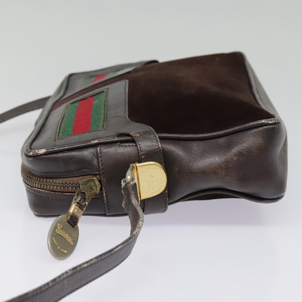 Gucci Sherry Brown Suede Shoulder Bag