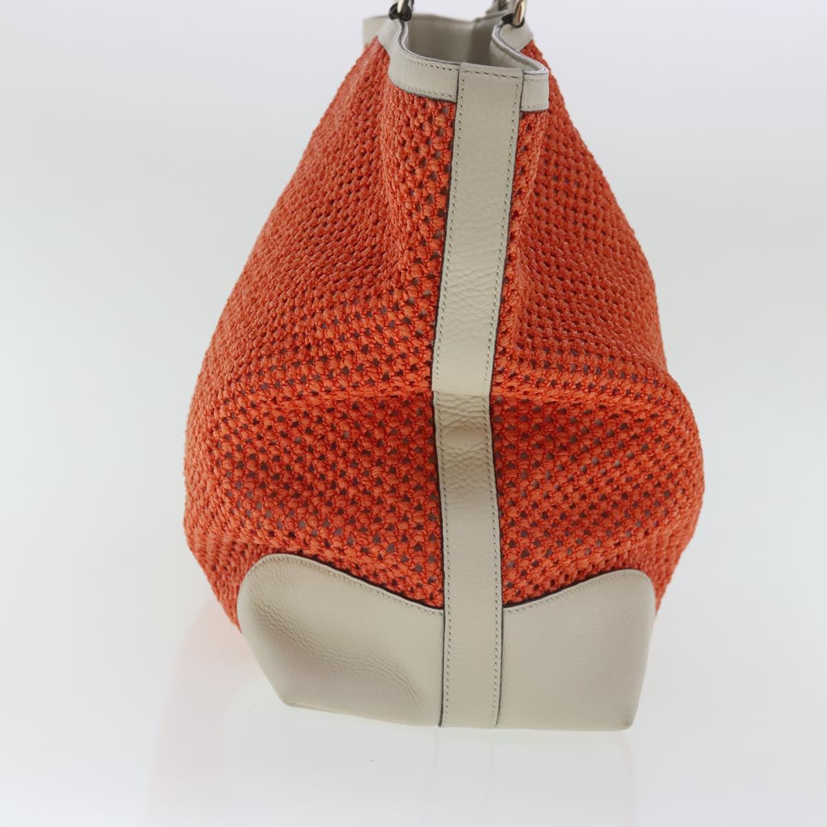 Gucci Bamboo Orange Canvas Shopper Bag