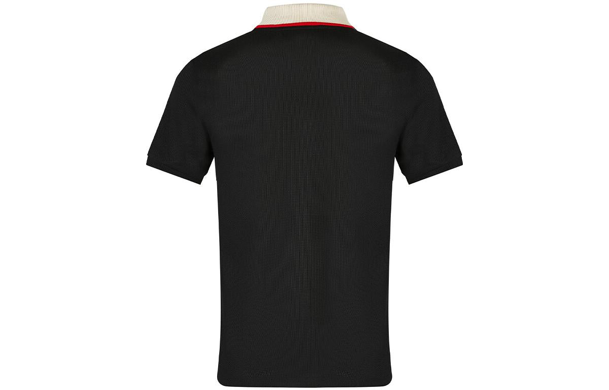 GUCCI Striped Logo Short-sleeved Polo Shirt Black 500972-X9M38-1106