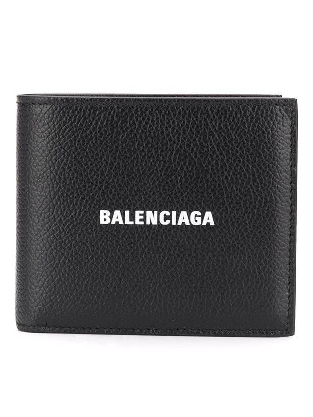 Luxury Balenciaga  Cash Square Folded Wallet Black
