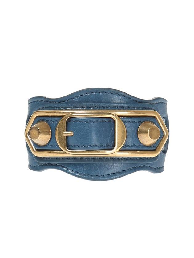 Luxury Balenciaga  Giant Gold Buckle Bracelet Blue