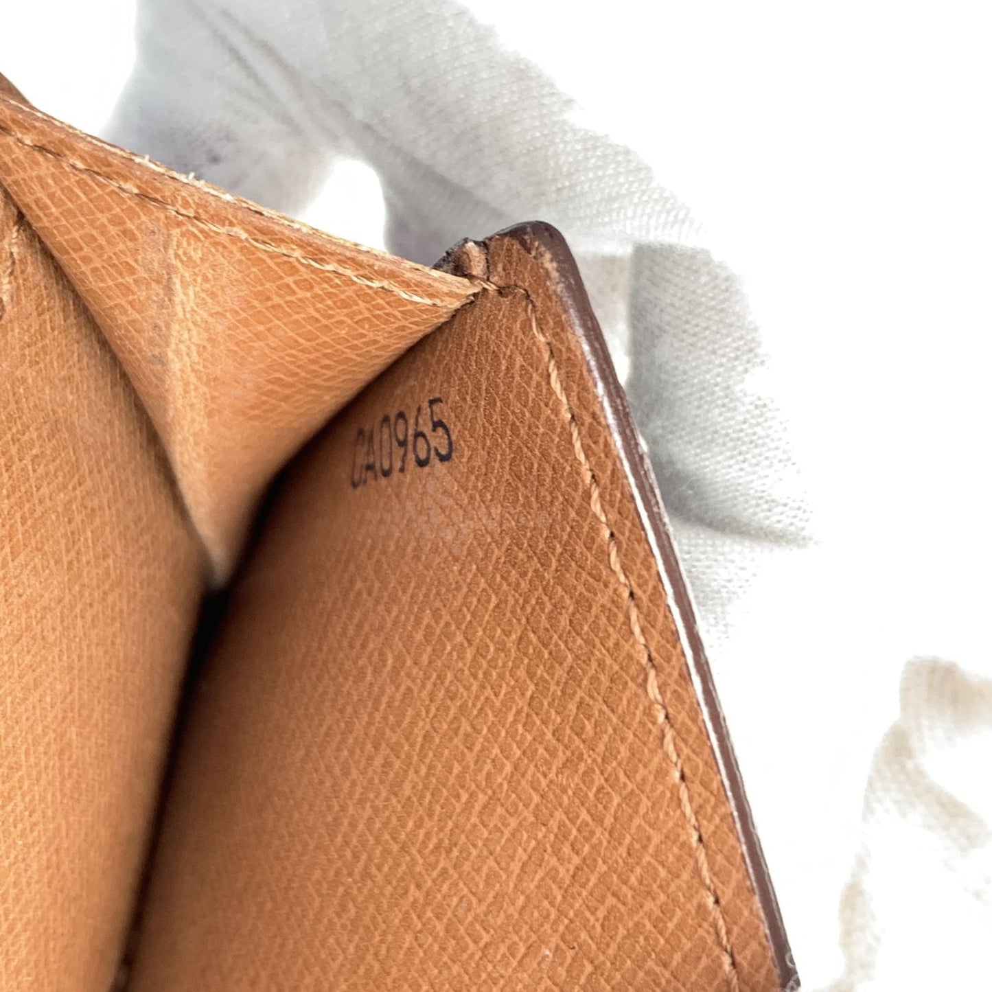 LOUIS VUITTON Vintage Brown Monogram Canvas Long Bill Wallet