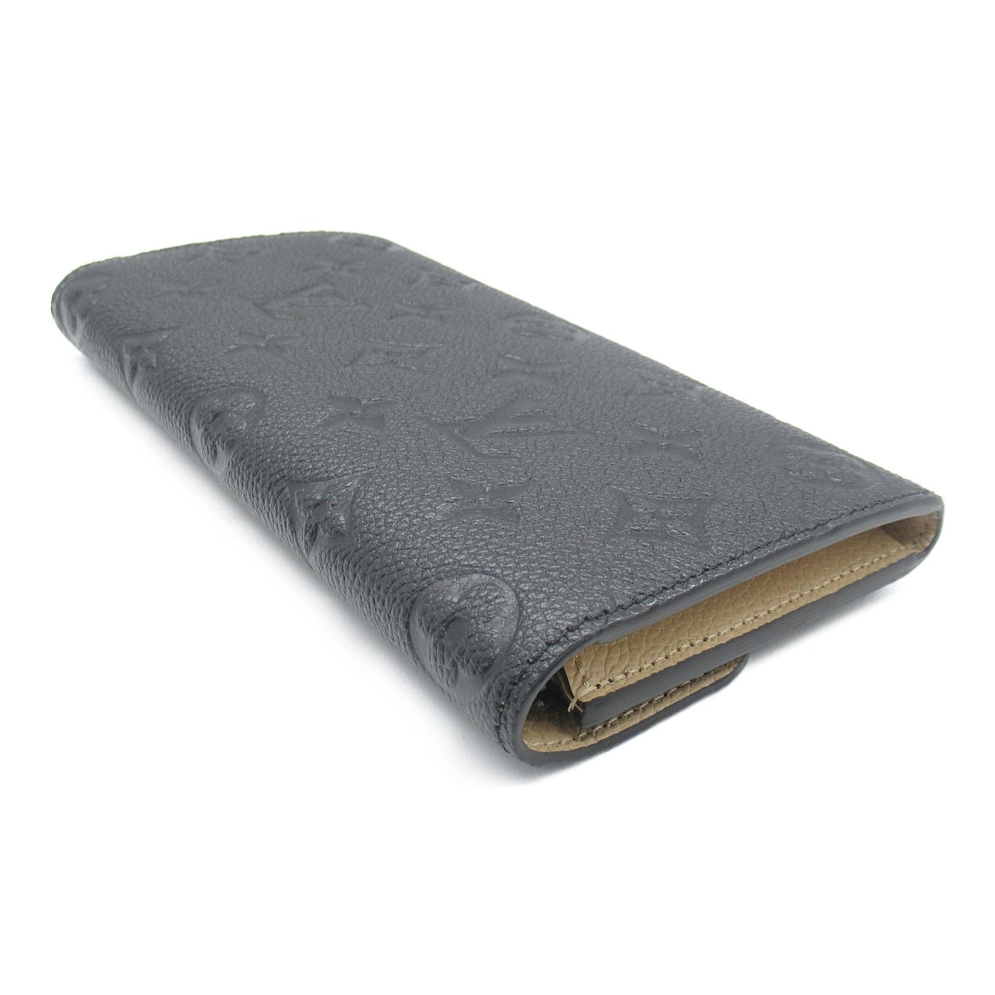 Louis Vuitton Portefolio Emily Double Fable Wallet Double Foldable Wallet Leather Monogram Emplant  Black M62369
