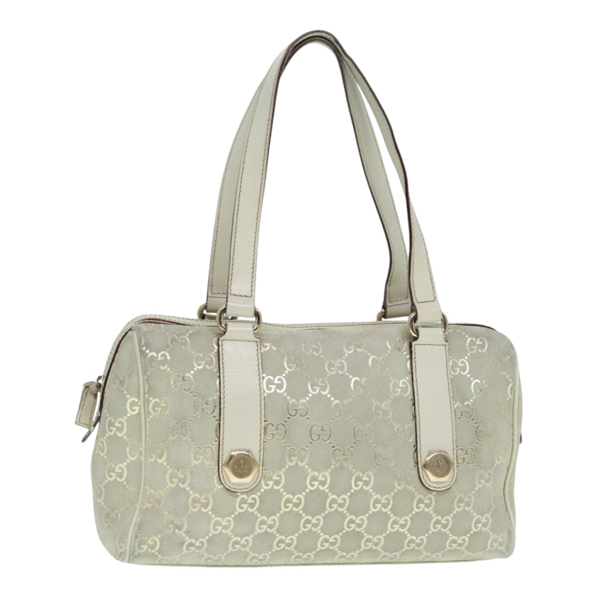 Gucci Boston Grey Canvas Handbag ()