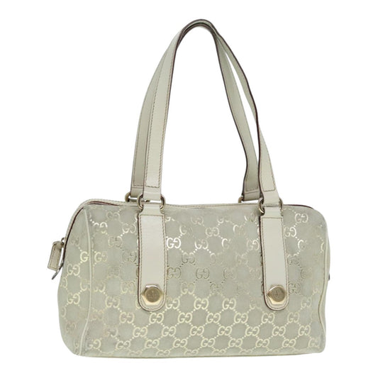 Gucci Boston Grey Canvas Handbag ()