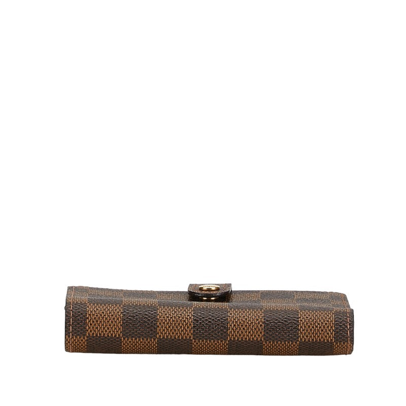 Louis Vuitton Portemone Vienna Double Fold Wallet N61664 Brown PVC Leather  Louis Vuitton