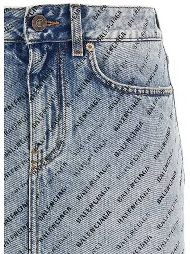 Luxury Balenciaga  short skirt 744972 TQW66 4141 ICED BLUE