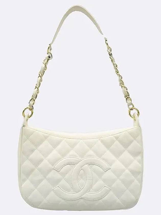 A20993 Ivory White Color Timeless Caviar Hobo Bag Chanel