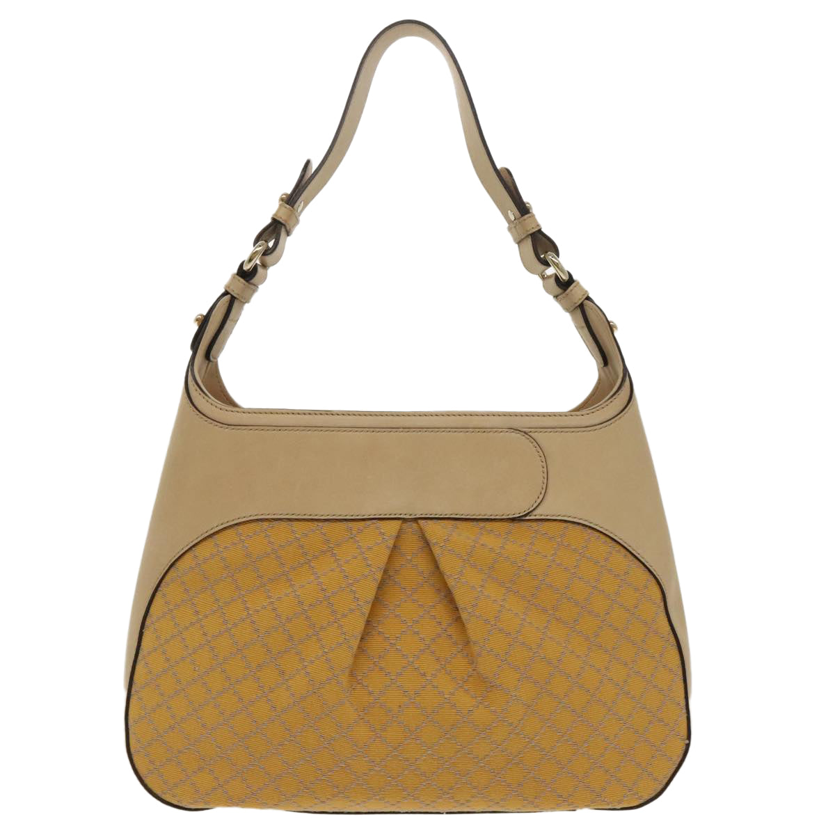 Gucci Bamboo Beige Canvas Shoulder Bag