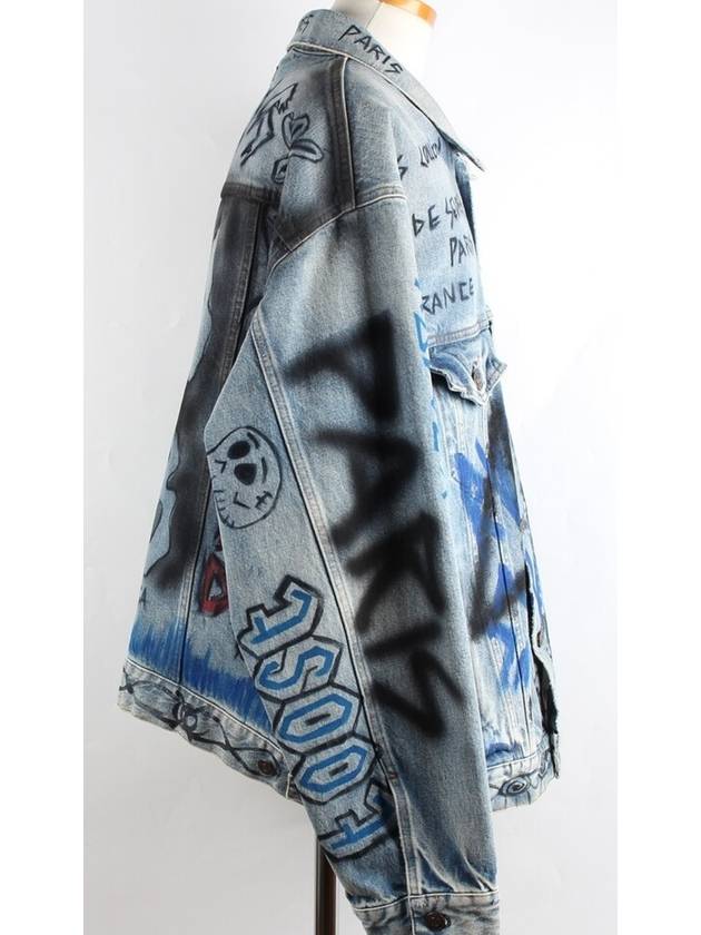 Luxury Balenciaga  Graffiti logo denim jacket 50 100 105