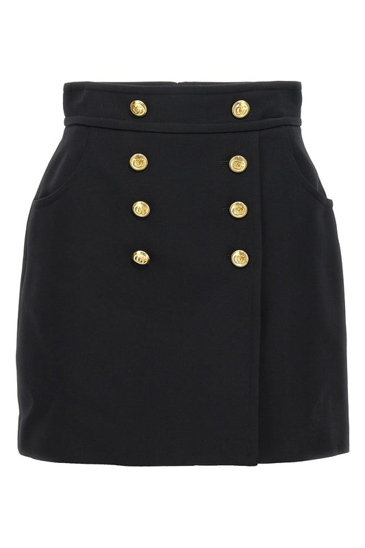 Gucci Women Logo Button Skirt
